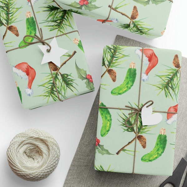 Christmas Pickle Wrapping Paper 