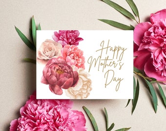 Printable Mother's Day Card, Happy Mother's Day - INSTANT DOWNLOAD