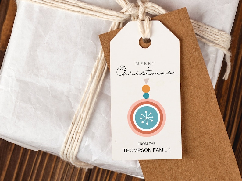 Merry Christmas Gift Tags Printable, Personalized Christmas Tags ...