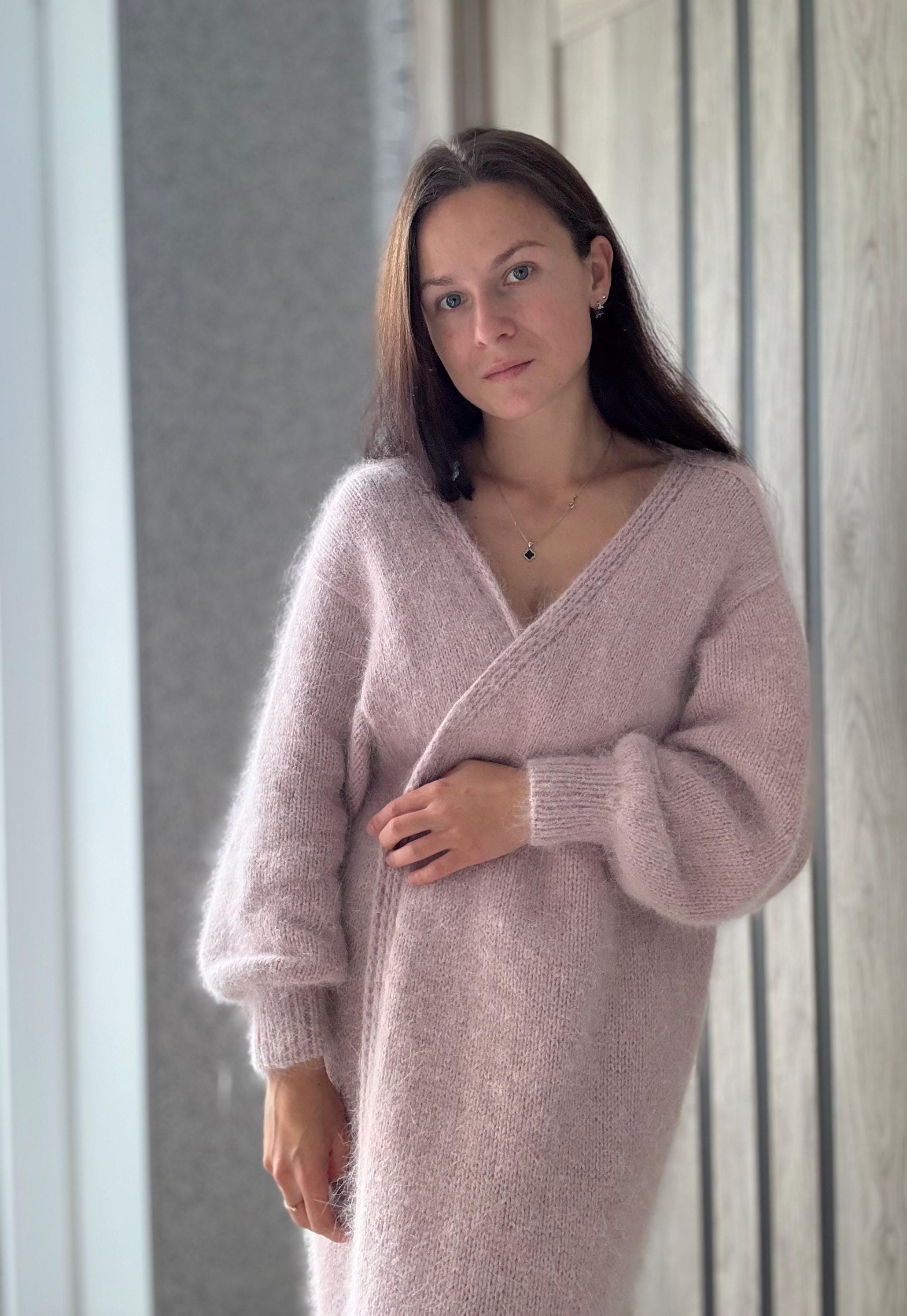 Long Angora Cardigan Oversized Cardigan Winter Angora Cardigan Gift for ...