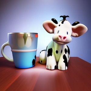 Cute Spotted Cow Digital Art