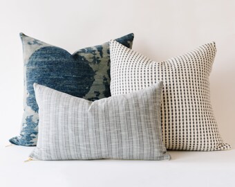 Pillow Combo - Je Ne Sais Quois Trio// 22x22 Pillow Cover// 20x20 Pillow Cover// 12x20 Lumbar Pillow Cover// Style Your Home