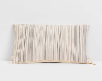 HAZEL - The Perfect Lumbar Pillow Cover// 12 x 20// Gray & White Pin Stripes// Style Your Home// Farmhouse Style