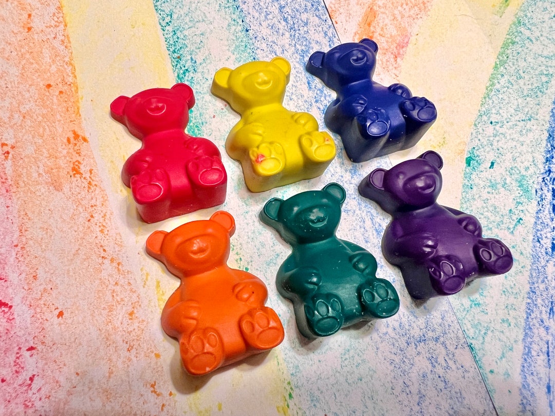 Bear Shaped Crayons Teddy Bear Zoo Animals Kids Gifts Etsy