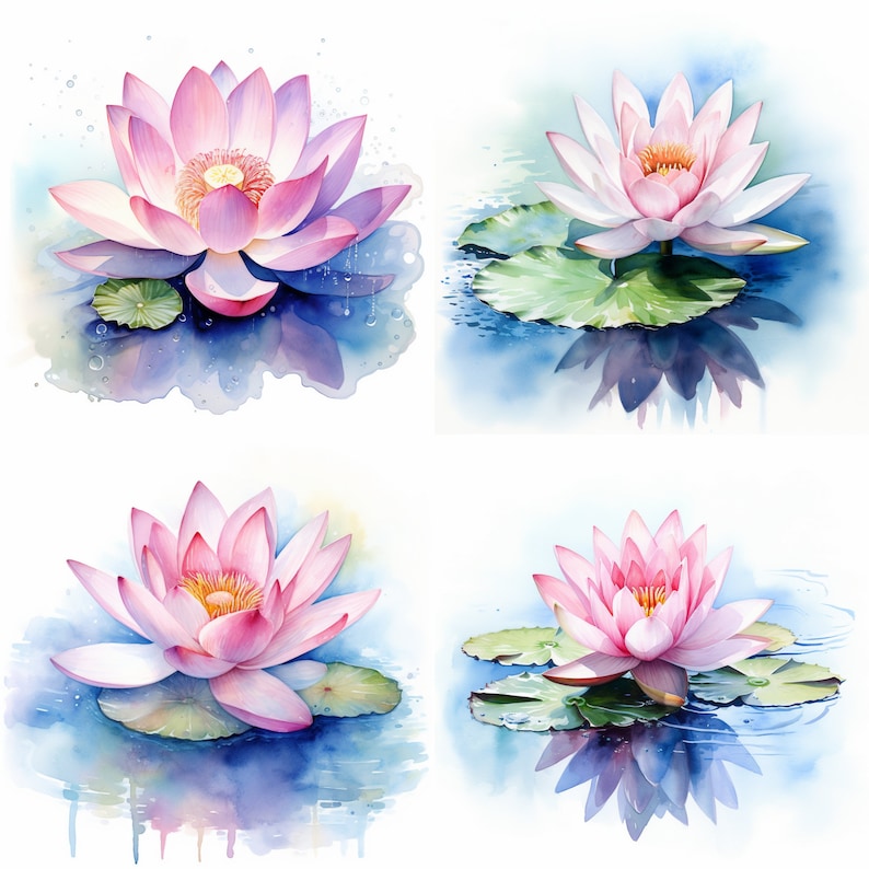 16 Watercolor Lily Clipart, High Quality PNG, 300 Dpi, Clipart, Floral ...