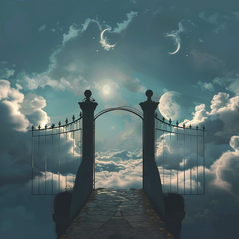 28 Dreamy Sky Portal Clipart, Celestial Gateway Digital Art, Heavenly ...