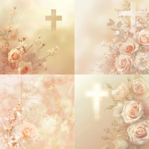 24 Christian Cross Clipart, Floral Cross Art, Religious Theme Graphics ...