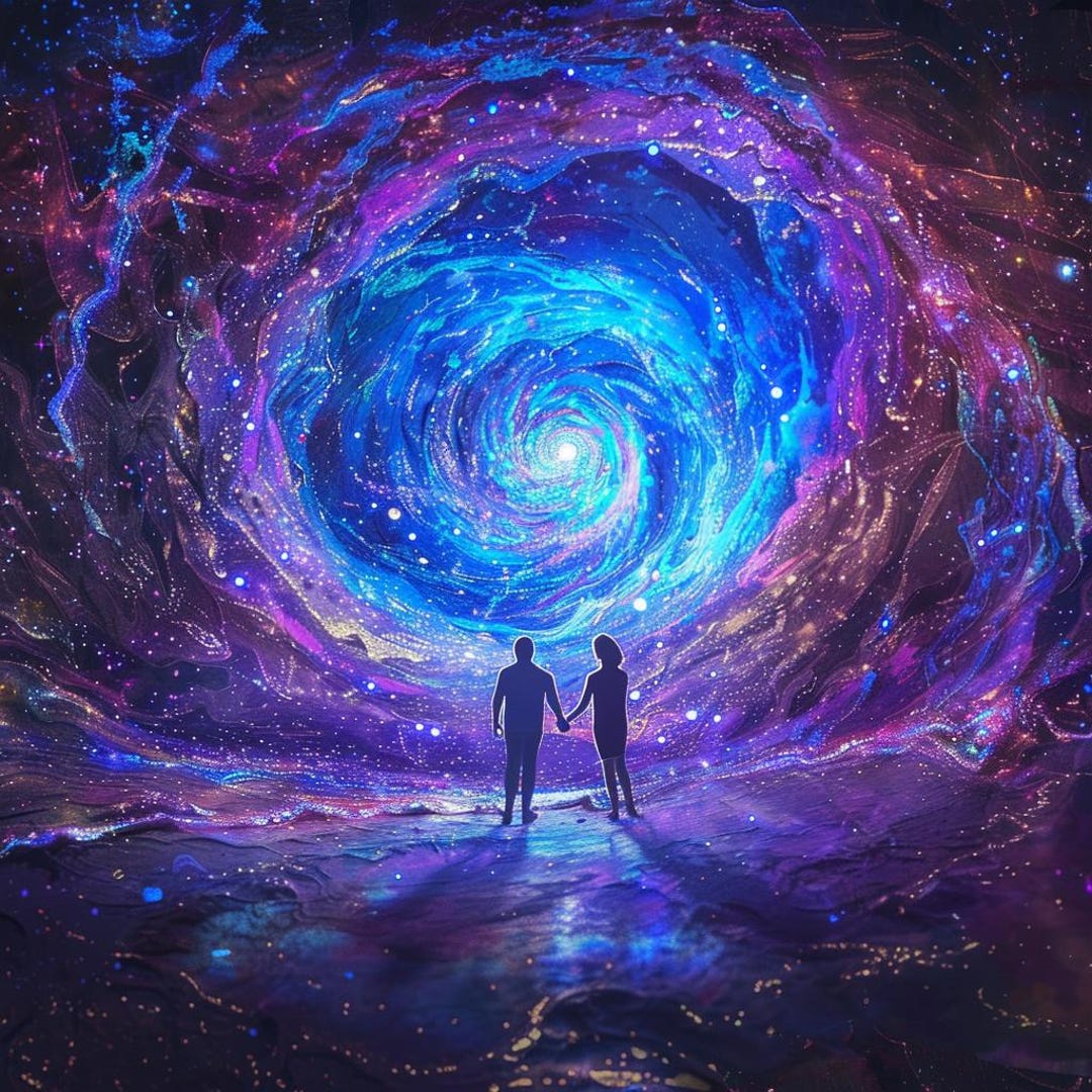 24 Cosmic Couple Clipart Galaxy Portal Art Digital Download Space ...