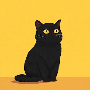 24 Black Cat Clipart, Cute Pet Illustration, Domestic Animal Art, Cartoon Kitten Image, Feline Graphics, Modern Cat Design, Digital Download