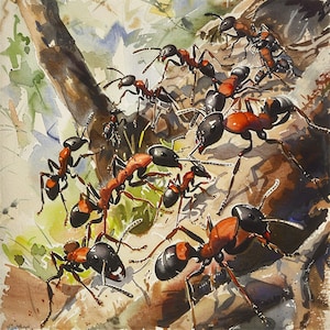23 Ant Watercolor Clipart, Ant Clipart, Ant PNG, Ant illustration, Nature Clipart, Instant Digital Download
