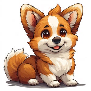 31 simpatici cartoni animati Corgi Dog Immagine clipart trasparente per adesivi, biglietti, inviti, progetti di arte digitale, decorazioni