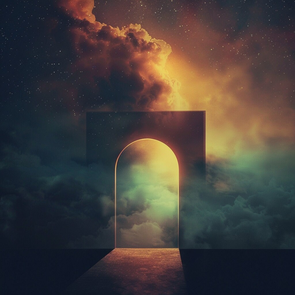 28 Dreamy Sky Portal Clipart, Celestial Gateway Digital Art, Heavenly ...