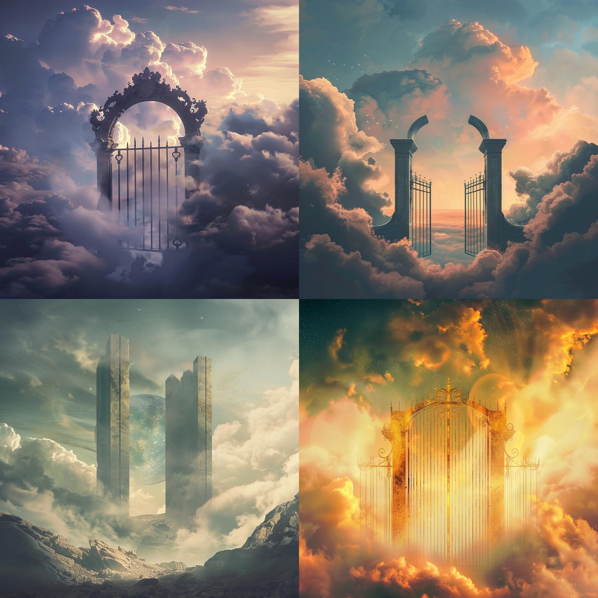28 Dreamy Sky Portal Clipart, Celestial Gateway Digital Art, Heavenly ...