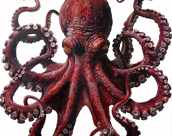 24 imágenes prediseñadas transparentes de pulpo, PNG de animales marinos, descarga digital de vida marina, arte de criaturas oceánicas, diseño náutico de sublimación
