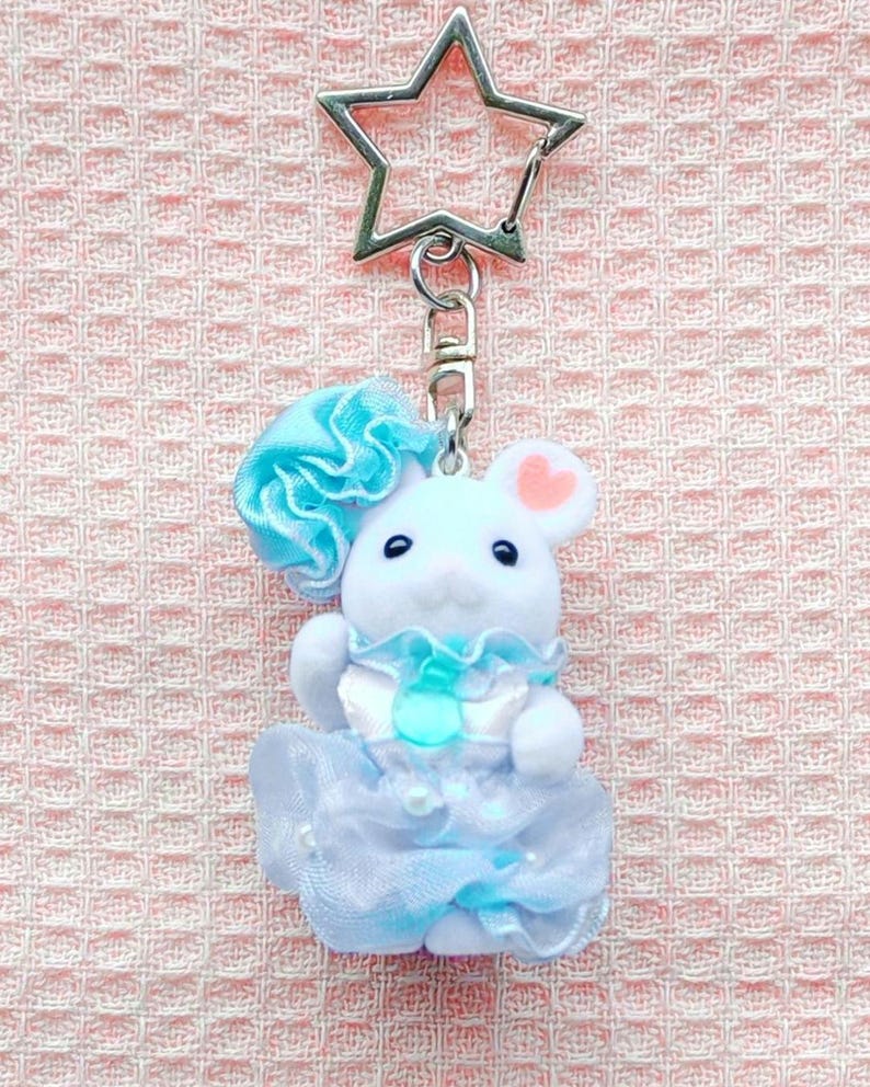 Handmade Critter Keyring|Trio Dazzling Jellyfish|Critter Bag Charm image 1