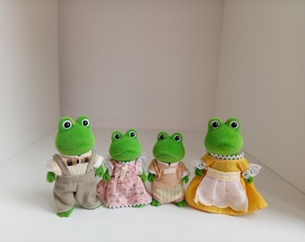 Vintage Brushroll Frog Family|Retired Critters|Rare Critter Family|Rare Collectable