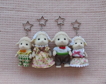 手作りの羊の動物キーホルダー｜動物キーホルダー｜動物キーリング｜バッグチャーム