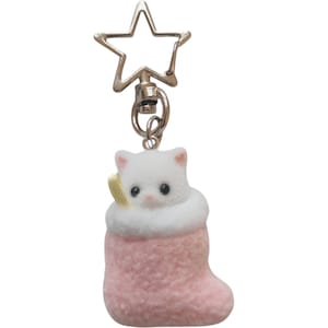 Christmas Critter Cat Keyring|Critter Bag Charm