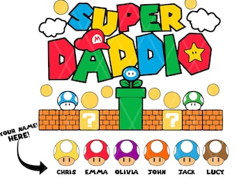 Super Daddio SVG, glücklicher Vatertag, geschnittene Dateien, lustige Papa SVG, Vatertag SVG, digitaler Download