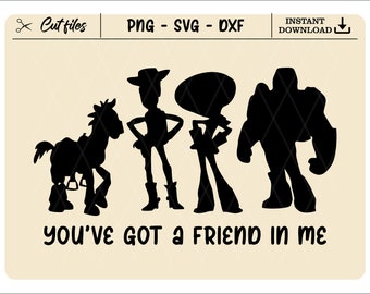 Friend in me SVG, Friends SVG, Toy Characters SVG, Customize Gift Svg, Vinyl Cut File, Svg, Dxf , Png Design File