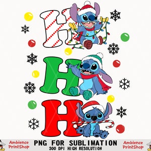 HoHoHo Santa Stitch Christmas PNG, Stitch Christmas Tree Png, Christmas  Instant Download, Stitch clipart, Instant Download