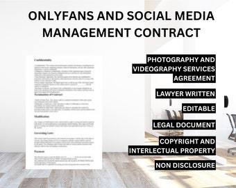 OnlyFans Management Agency Contract Template Social Media Management Agreement Instagram Model Instant Download Lawyer Written Onlyfans