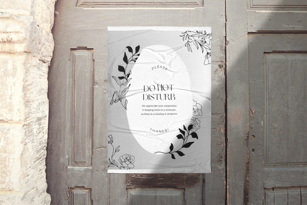 Do Not Disturb Printable Sign | Elegant Modern Design for Home or ...