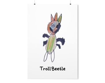 Carteles digitales personalizados de obras de arte para niños / Arte mural personalizado / Regalos creativos para pequeños artistas