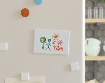 Imán personalizado. Dibujos para niños sobre imanes. Regalo para el día de la madre. Regalo para el día del padre.