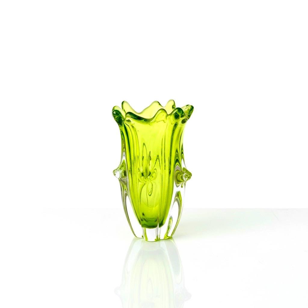 Bohemian glass vase - Etsy 日本
