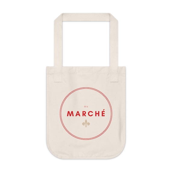 Au Marche' Organic Canvas Tote Bag