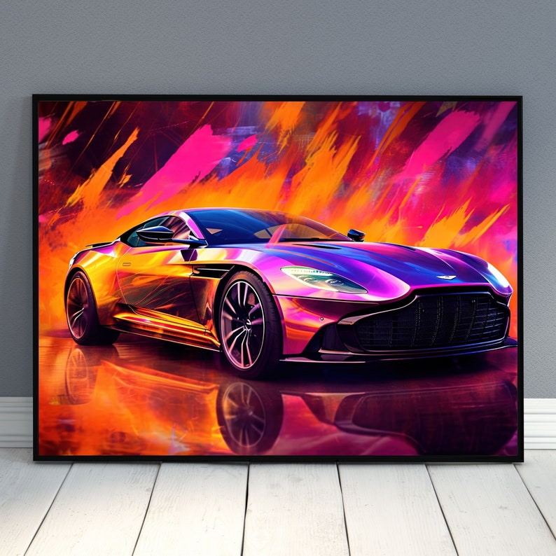 80 Supercars Prints, Sport Car Poster, Supercar Wall Decor, Office