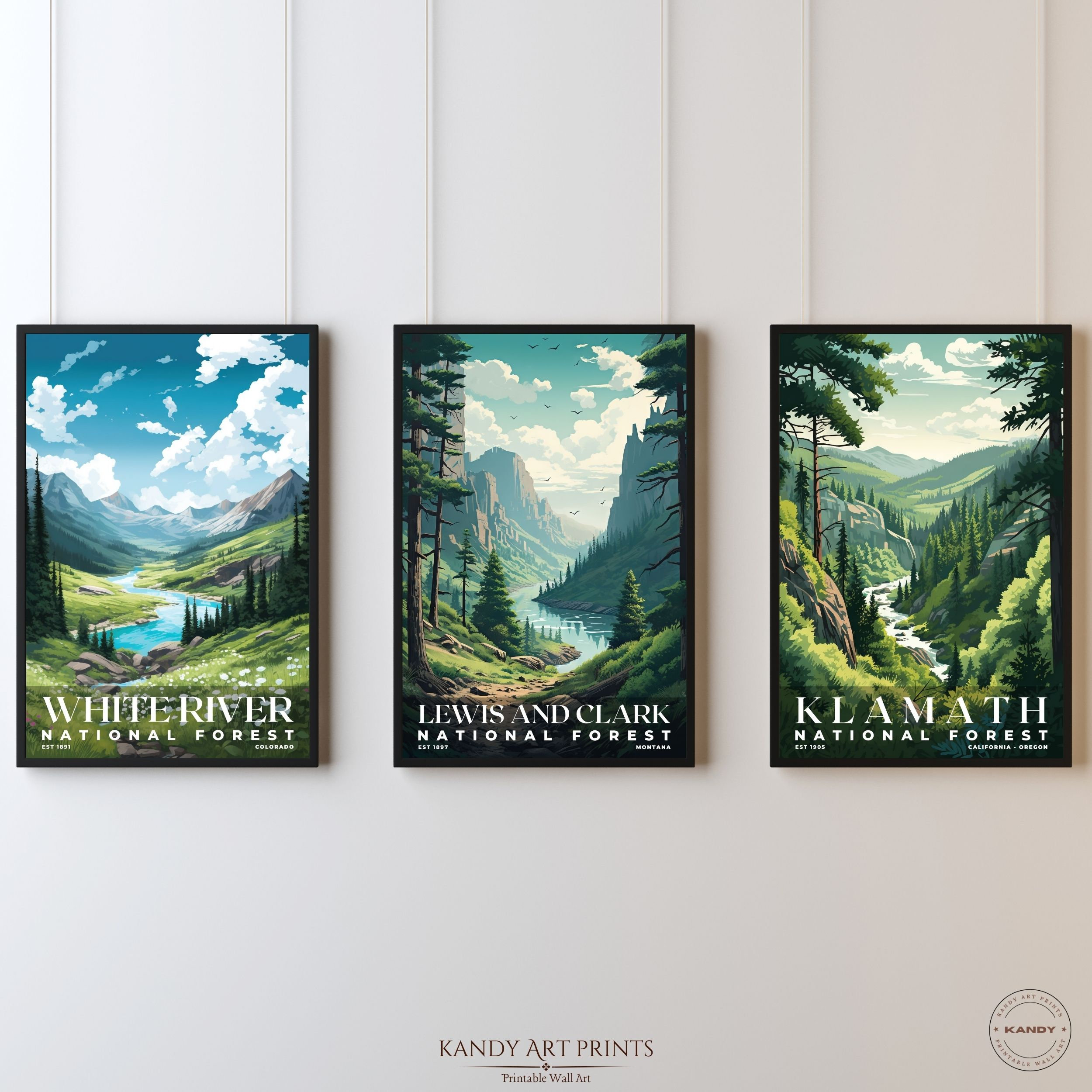 134 US National Forest Prints National Forest Poster Travel - Etsy