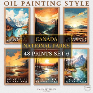 48 Canada National Park Prints, National Park Poster, Travel Wall Decor, Retro Travel Poster, Office Poster, Home Decor, Digital Download