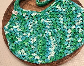 Handmade Crochet Market Bag | Reusable Grocery Tote | Boho Purse