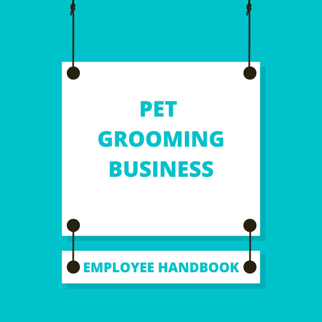 Pet Grooming Salon Employee Handbook Template Etsy