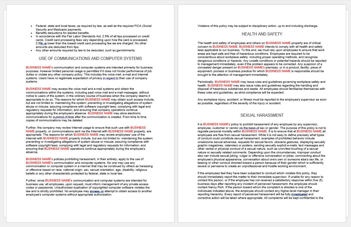 Pet Grooming Salon Employee Handbook Template Etsy