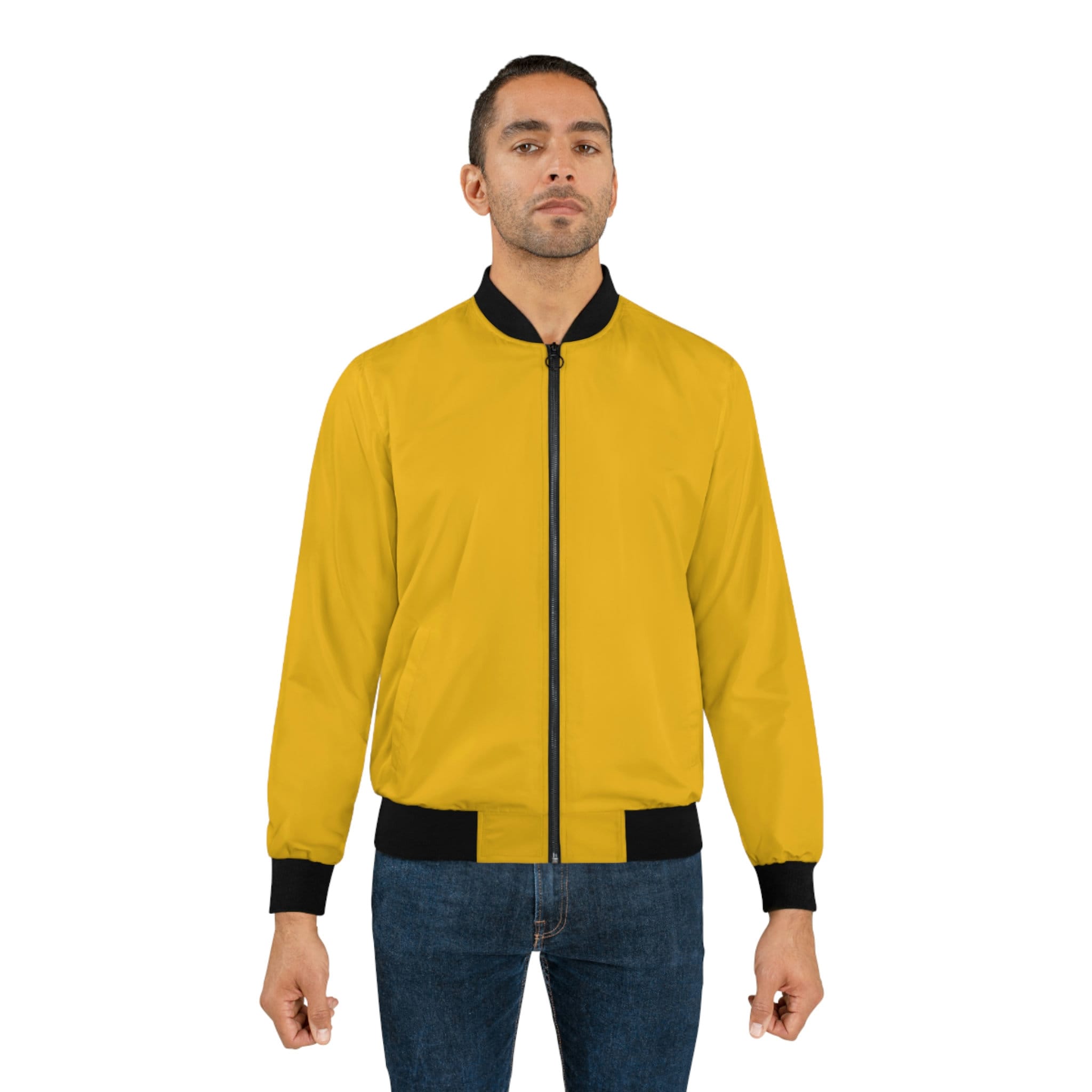 The Vibrant Yellow Jacket and Fox Fusion Men's Bomber Jacket