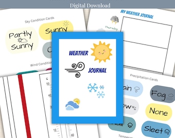 Build Your Own Weather Station Printable, Weather Journal & Observation Activities for Kids