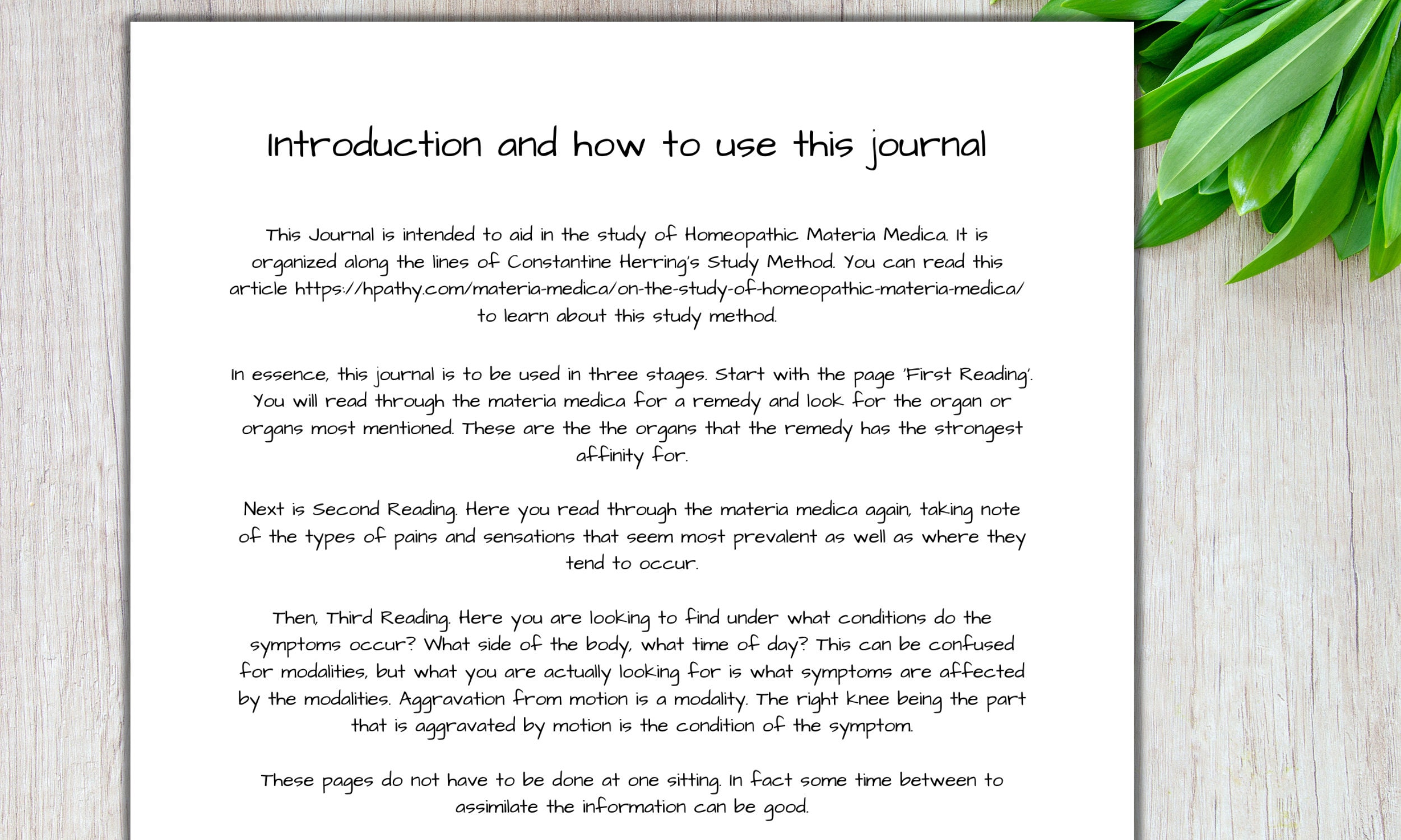 Homeopathy Materia Medica Journal, Printable Remedy Study Guide - Etsy