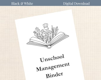 Unschool Planner, Printable Unschool Binder