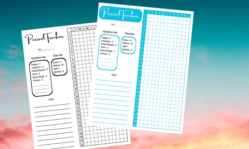 Period Tracker, Menstrual Cycle Log, Printable Cycle Tracker - Etsy