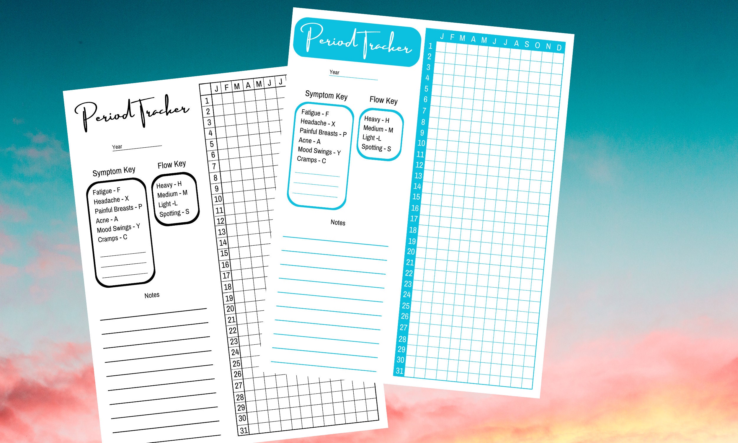 Period Tracker, Menstrual Cycle Log, Printable Cycle Tracker - Etsy