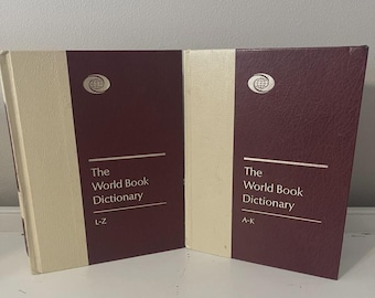 The World Book Dictionary – 2 Volume Set (A–K, L–Z) – 1985 Hardcover – Good Condition