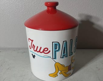 Zak Disney Mickey Minnie Goofy Pluto Cookie Jar Large Ceramic True Friends Canister Kitchen Decor Brand New Collectible