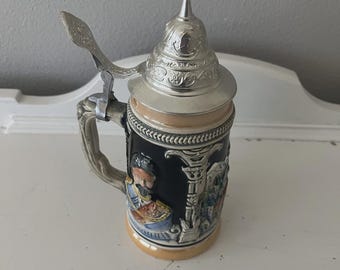 Vintage German Beer Stein Original Gerzit Ein Das Lieben Whip Frok Beim Bier