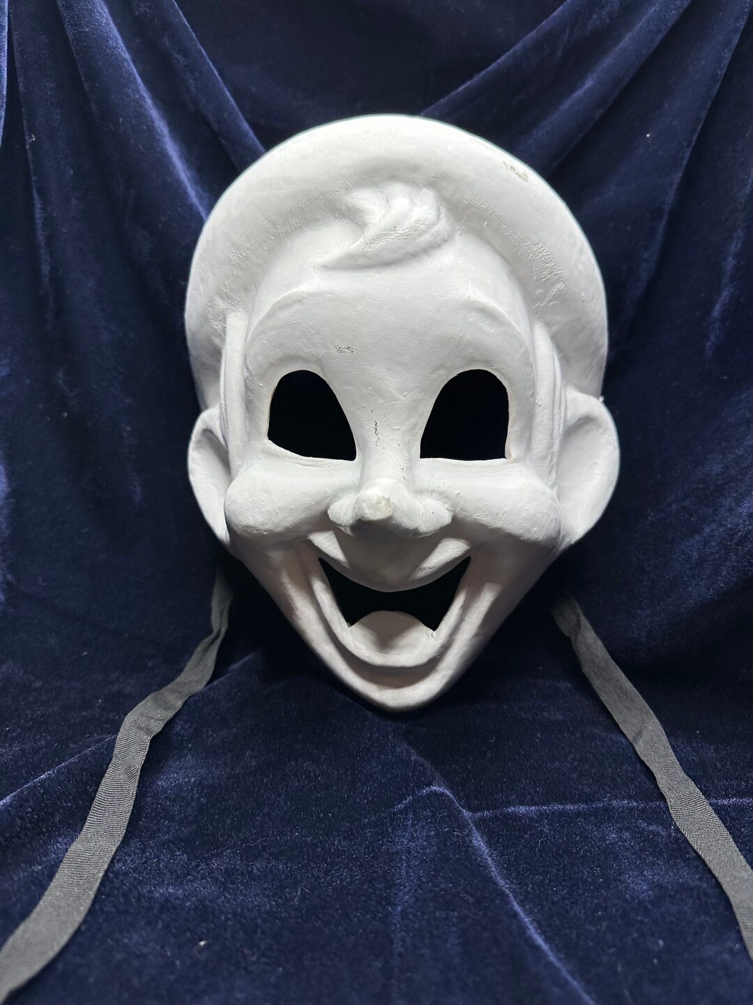 Pinocchio White Papiermâché Full Face Mask. Commedia Etsy