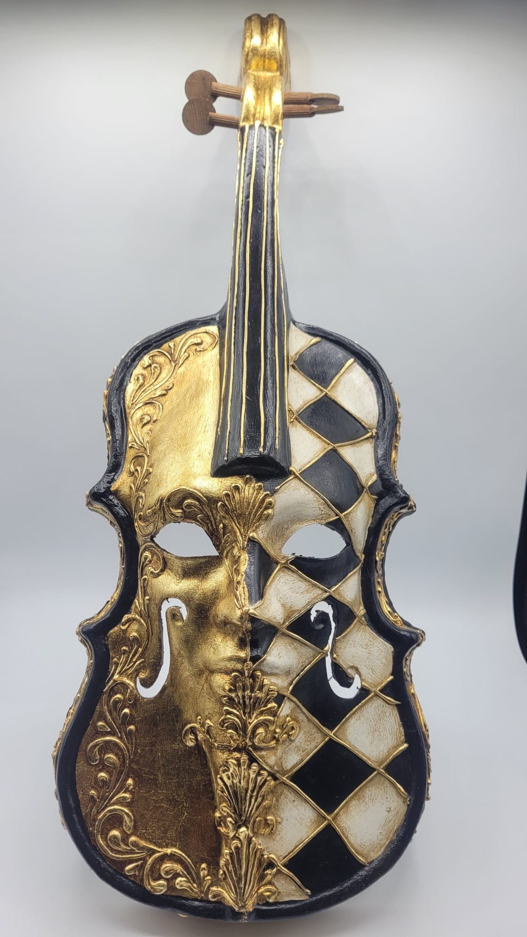 Luxury Violin in Gold With Black . A Piece of Art in Your Home