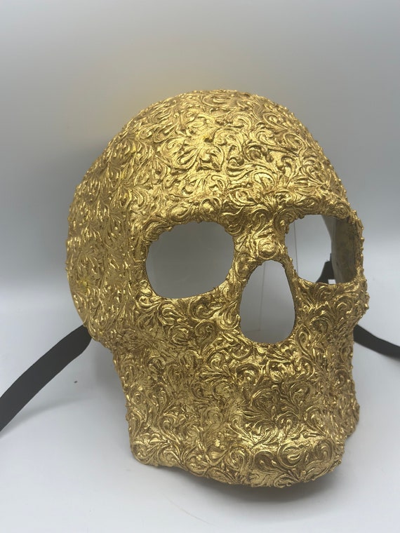 Gold Skull Mask, Skeleton Costume, Burning Man, Festival