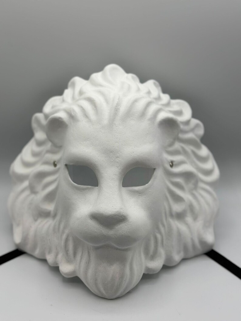 Handmade White Masquerade Mask of a Lion Made of Papiermache. Etsy UK